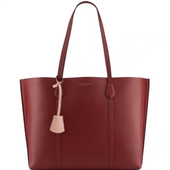 Tory Burch Red Leather Tote Bag